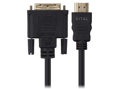 VITAL 1.8m (6’) HDMI-to-DVI Cable - Black