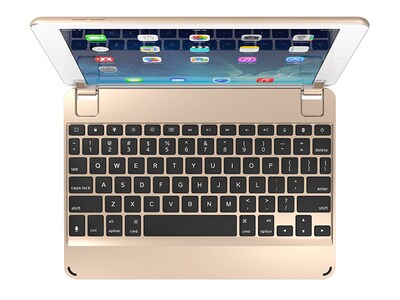 Brydge Aluminum Bluetooth® Keyboard for iPad 5th Gen, iPad Air, iPad Air 2 & iPad Pro 9.7” - Gold