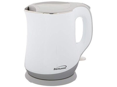 Brentwood Cool Touch 1.3L Stainless Kettle - White