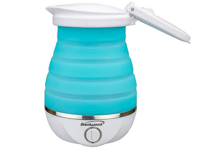 Brentwood KT1508BL 0.8L Collapsible Travel Kettle - Blue
