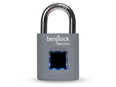 BenjiLock by Hampton 43MM Fingerprint Padlock - Matte Grey