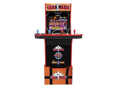 Arcade1UP NBA Jam Arcade Cabinet with Riser and Light Up Marquee