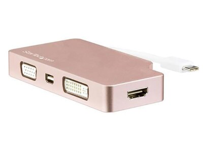 Adaptateur vidéo multiport USB-C 4 en 1 de Startech - Or rose