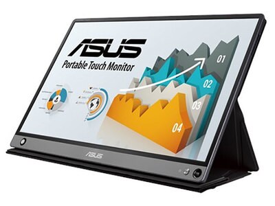 Moniteur tactile portatif IPS à port USB Type-C 1080p 15,6 po ZenScreen Touch MB16AMT d'Asus