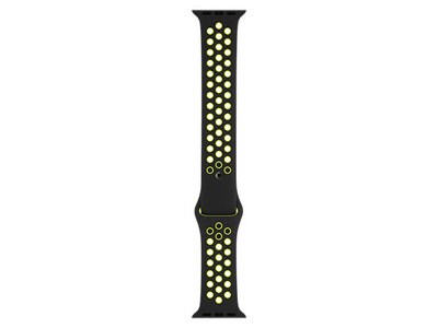 Bracelet sport Nike de 38mm pour montre Apple Watch - Volt Noir, petit et moyen