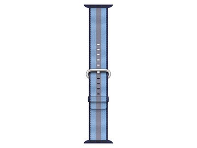 Bracelet en nylon tissé pour Apple Watch 42 mm - 45 mm - Rayure bleu nuit