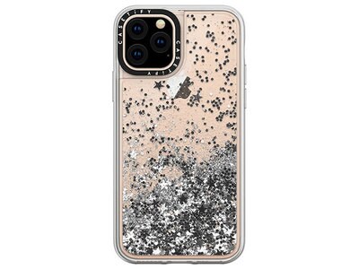Étui Glitter de Casetify pour iPhone 11 - argent