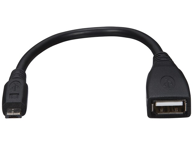 VITAL Micro USB Male-to-A Female OTG Cable - Black