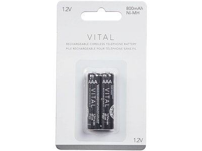 Paquet de 2 piles rechargeables VITAL pour téléphones sans fil Panasonic