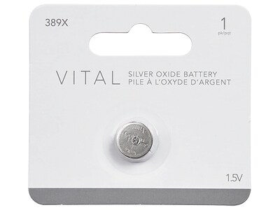 Pile bouton à l’oxyde d’argent de 1,5 V 389 de VITAL - emballage de 1