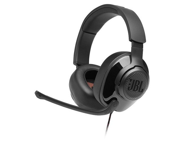 JBL Quantum 200 Wired Over-Ear Gaming Headset with Flip-Up Mic - Black