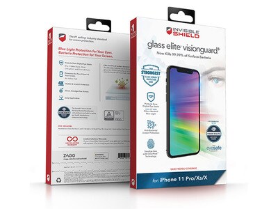 ZAGG Invisible Shield iPhone X/XS/11 Pro Glass Elite VisionGuard+ Screen Protector