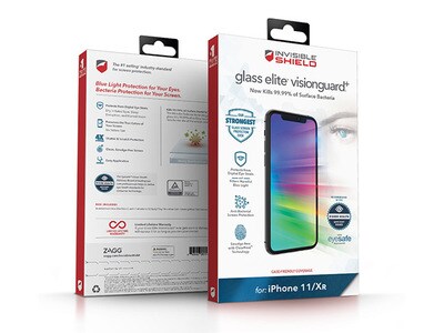 ZAGG Invisible Shield iPhone XR/11 Glass Elite VisionGuard+ Screen Protector