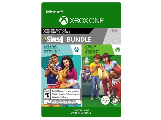 The Sims 4: Cats and Dogs + My First Pet Stuff (Code Electronique) pour Xbox One