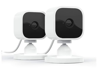 2 caméras HD 1080p d’intérieur Blink Mini d’Amazon - blanc		