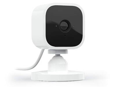 Amazon Blink Mini Compact 1080p HD indoor 1-Camera - White		