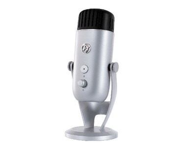 Microphone USB de bureau COLONNA COLONNA-SILVER d’Arozzi - argent