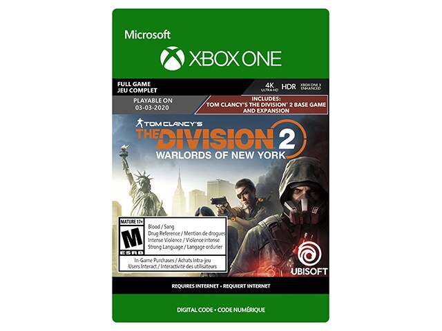 Tom Clancy's The Division 2: Warlords of New York Edition (Code Electronique) pour Xbox One