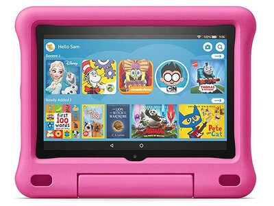 Tablette de 8 po avec processeur quadricœur à 2 GHz, espace de stockage de 32 Go Fire HD 8 (2020) avec étui à l'épreuve des enfants de Amazon - rosé