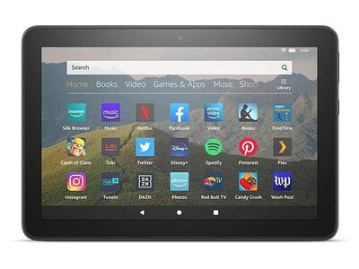 Tablette de 8 po avec processeur quadricœur à 2 GHz, espace de stockage de 64 Go Fire HD 8 (2020) de Amazon - noir