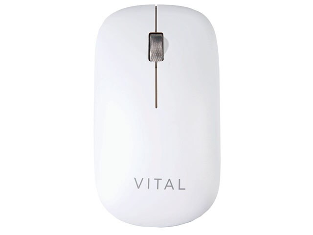 VITAL Wireless Optical Mouse with Glass Surface Tracking - White