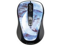 VITAL Wireless Mouse with Rubber Grip - Print