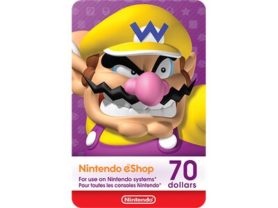 eCash $70 (Code Electronique) pour Nintendo 