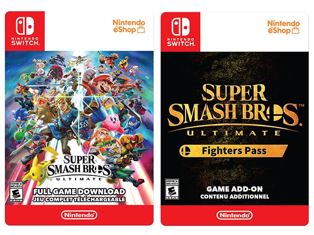 Super Smash Bros Ultimate and Super Smash Bros Ultimate Fighters Pass Bundle (Digital Download) for Nintendo Switch