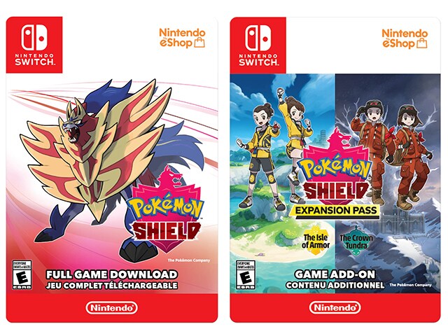 Pokemon Shield Game + Pokemon Shield Expansion Pass Bundle (Digital Download) for Nintendo Switch