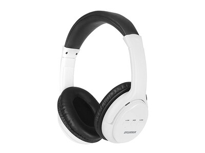 Sylvania Wireless On-Ear Bluetooth® Stereo Headphones with Microphone - White