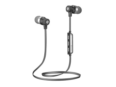 Écouteurs-boutons sport Bluetooth® sans fil avec microphone de M - noir