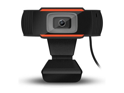 Fixed-focus 720P HD Webcam - Black & Orange
