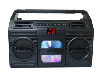 Boombox CD Bluetooth® portable Sylvania rétro - noir