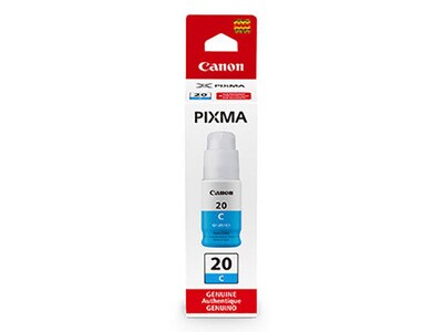 Bouteille d’encre de remplacement PIXMA GI-20 MegaTank de Canon - Cyan(3394C001)