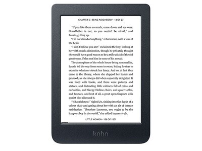 Rakuten Kobo Nia 6” Carta E Ink Touchscreen E-Reader - Black