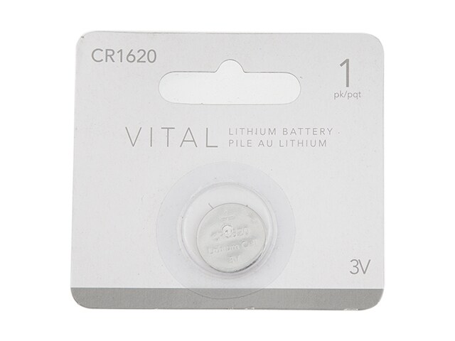 Pile bouton au lithium de 3 V CR1620 d’VITAL - emballage de 1