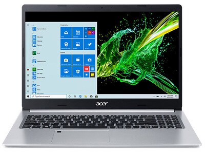 Égratigné et bosselé - Ordinateur portable 15,6 po Aspire A515-55-54E1 de Acer avec processeur i5-1035G1 d’Intel®, disque SSD de 256 Go, MEV de 12 Go et Windows 10 famille - argent
