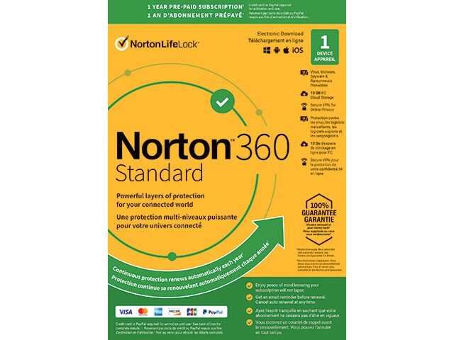 Norton 360 Standard - 1 Device - 12 Months Subscription with Auto Renewal