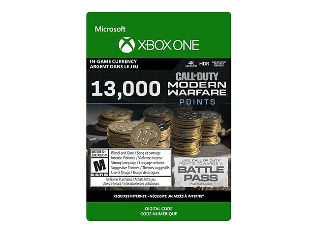 Call of Duty: Modern Warfare Points - 13,000 (Code Electronique) pour Xbox One