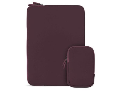 LOGiiX Essential Sleeve for 13" Laptops with Pouch - Burgundy