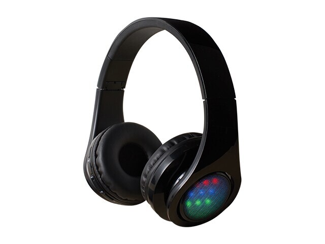 Light-Up On-Ear Wireless Headphones - Black