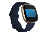 Fitbit® Versa 3™ Smartwatch - Soft Gold Aluminum with Midnight Blue Band