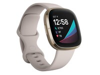 Fitbit® Sense™ Soft Gold Stainless Steel with Lunar White Band