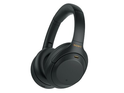Casques d’écoute sans fil à suppression de bruit WH1000XM4 de Sony - noir