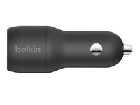 Chargeur pour la voiture à deux ports USB avec câble Lightning BOOST CHARGE de Belkin