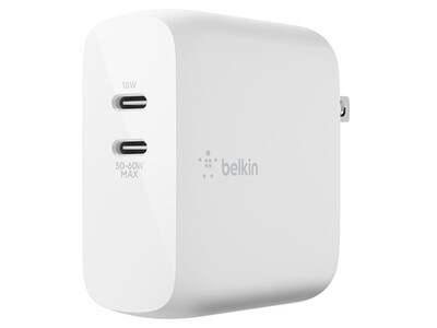 Belkin BOOST CHARGE 68W Dual USB-C PD GaN Wall Charger