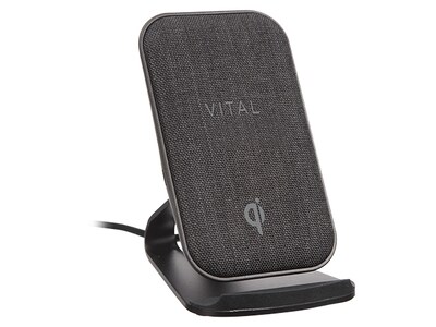 Support de recharge sans fil VITAL Fabric avec technologie Qualcomm® Quick Charge ™ - Gris