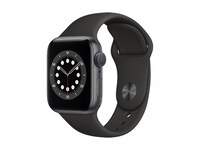 Apple® Watch Series 6 40mm Space Grey Aluminum Case with Black Sports Band (GPS)