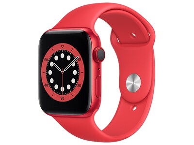 Apple® Watch Series 6 44mm Red Aluminum Case with Red Sports Band (GPS + Cellular)