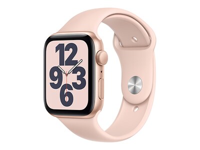 Apple® Watch SE 44mm Gold Aluminum Case with Pink Sand Sport Band (GPS + Cellular)